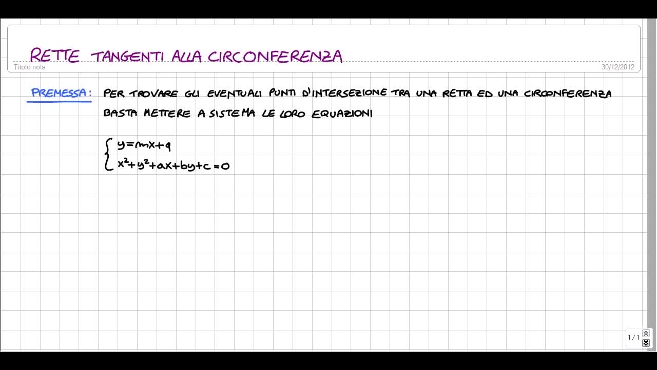 Il Sistema Per Risolvere Problemi Su Rette Tangenti A Una Circonferenza Esempi Weschool